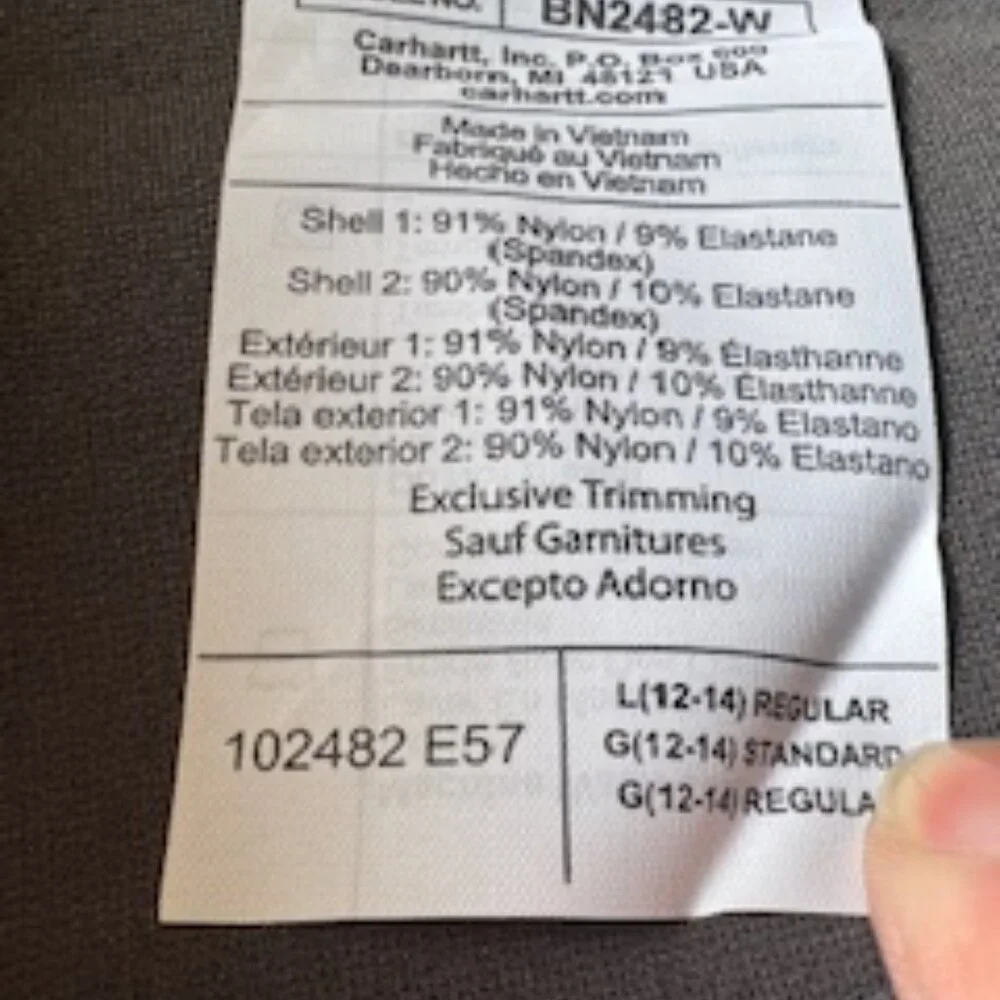 Women's Carhartt Medium Weight Leggings, Large, Gray, NWT - Picture 8 of 10